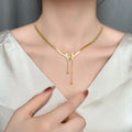 Frosted Butterfly Stainless Steel Choker
