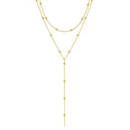 Double Layered Long Tassel Choker