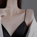 Double Layered Long Tassel Choker