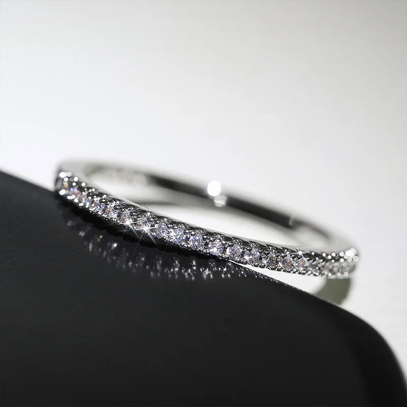 Minimalist Thin Cubic Zircon Ring
