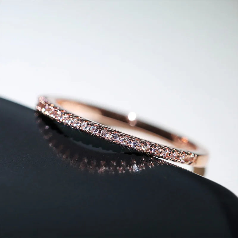 Minimalist Thin Cubic Zircon Ring