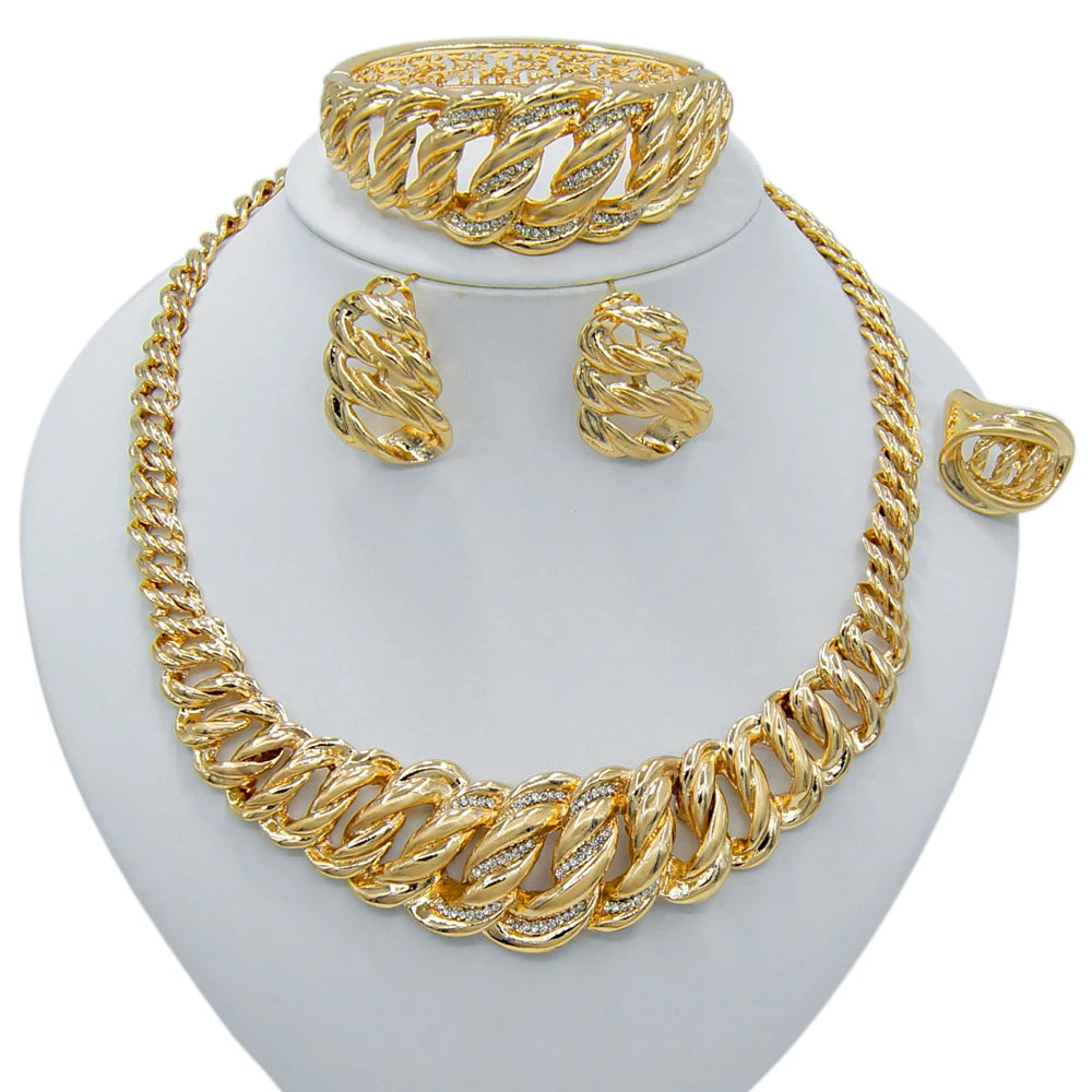 ChooseMe Simple & Elegant 4-Piece Women's Party Necklace Set