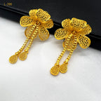 African Flower Necklace Earrings Jewelry Set For Women 24K Gold Plated Dubai Indian Nigeria Bridal Wedding Party Gift Jewellery