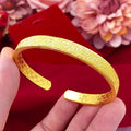 Luxury 14k Gold Original Open Bracelet for Women Bracelet for Party High Quality Not Fade 14 K Gold Jewelry Bangles Bijoux Femme
