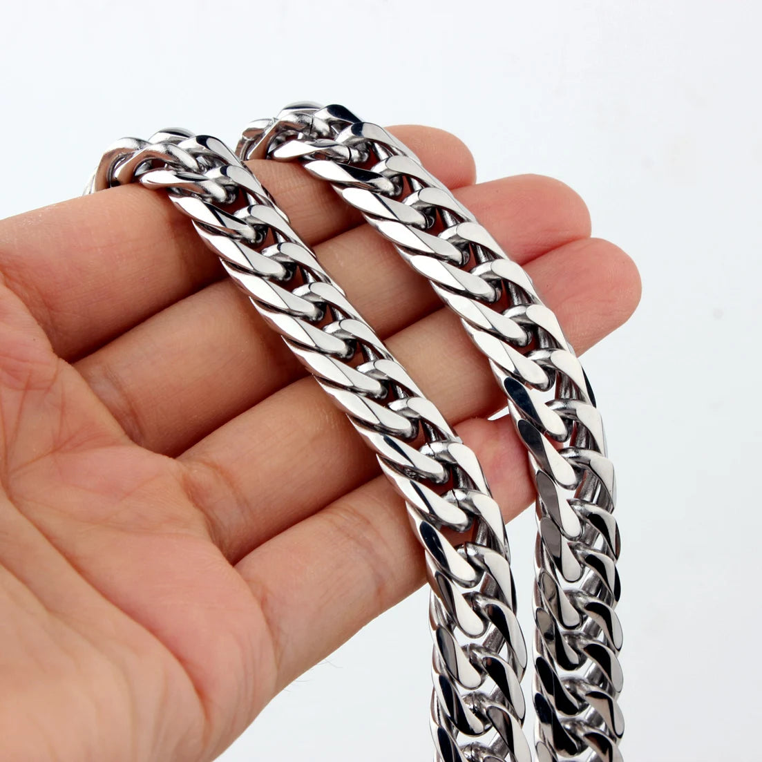 Heavy Polished Stainless Steel Cuban Curb Link Chain