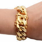 Stainless Steel Curb Cuban Link Chain Bracelet