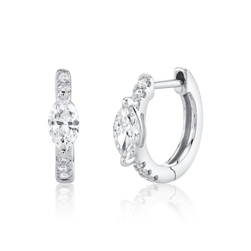 ChooseMe Luxury Gold & Silver Filled Opal Zircon Mini Hoop Earrings