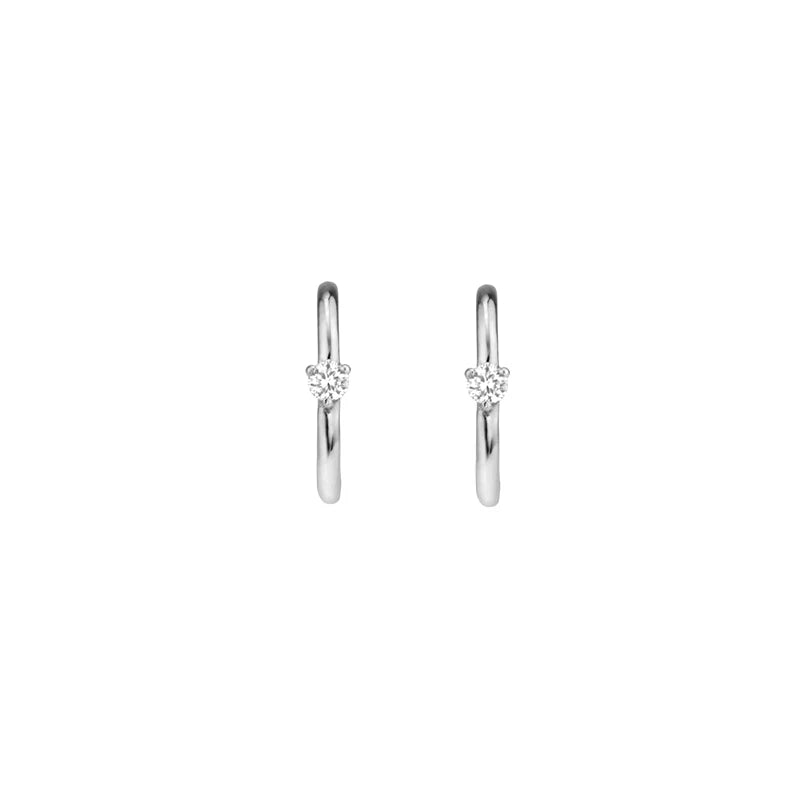 ChooseMe Luxury Gold & Silver Filled Opal Zircon Mini Hoop Earrings