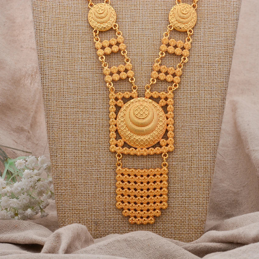 ChooseMe Arabic & Indian Style Gold-Color Bridal Jewelry Set
