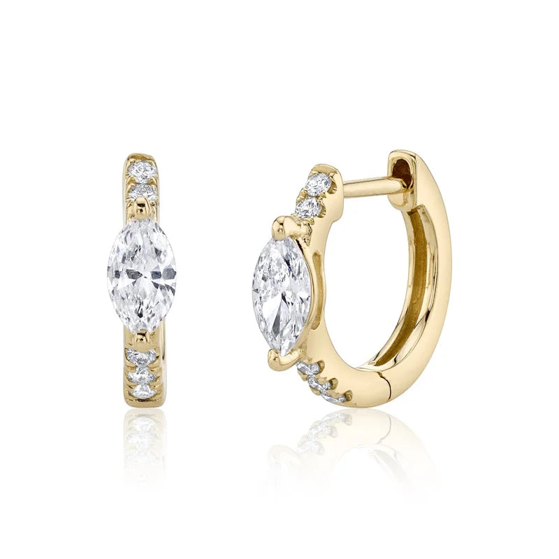 ChooseMe Luxury Gold & Silver Filled Opal Zircon Mini Hoop Earrings