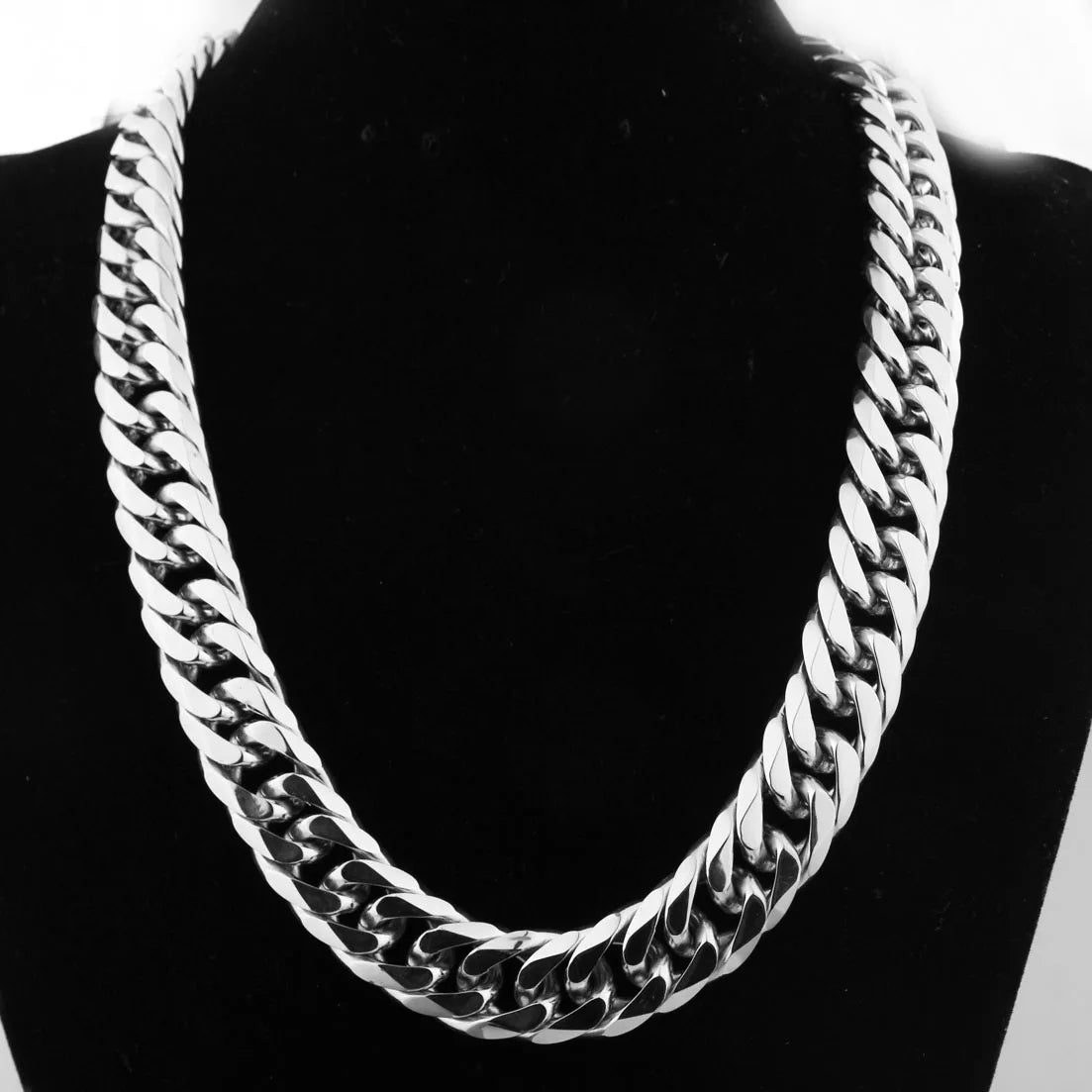 Heavy Polished Stainless Steel Cuban Curb Link Chain