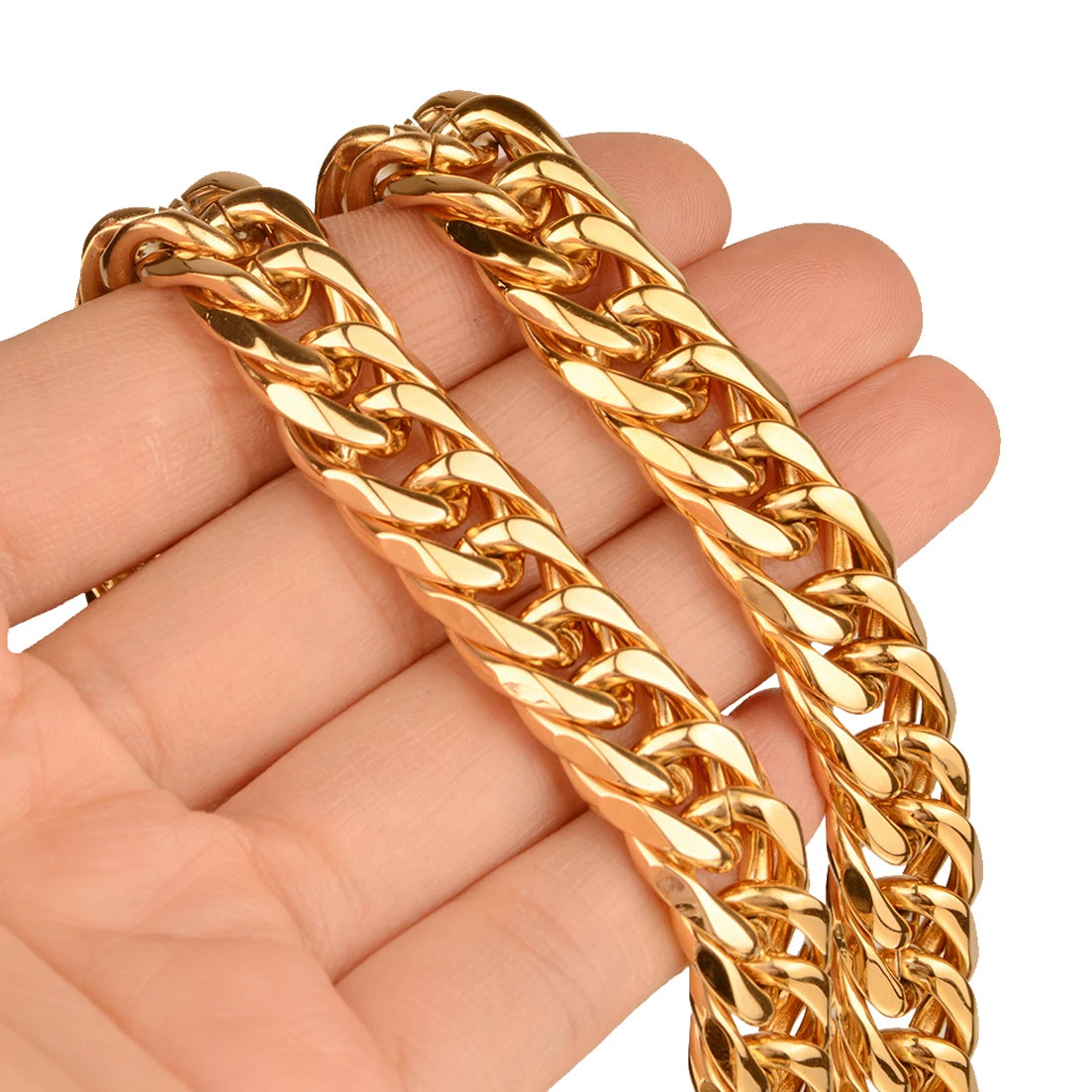 Heavy Polished Stainless Steel Cuban Curb Link Chain