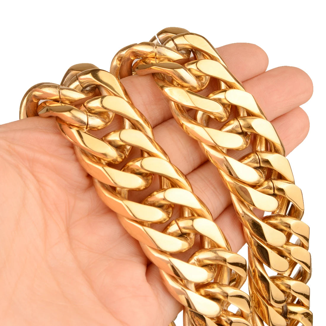 Heavy Polished Stainless Steel Cuban Curb Link Chain