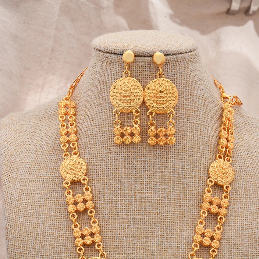 ChooseMe Arabic & Indian Style Gold-Color Bridal Jewelry Set