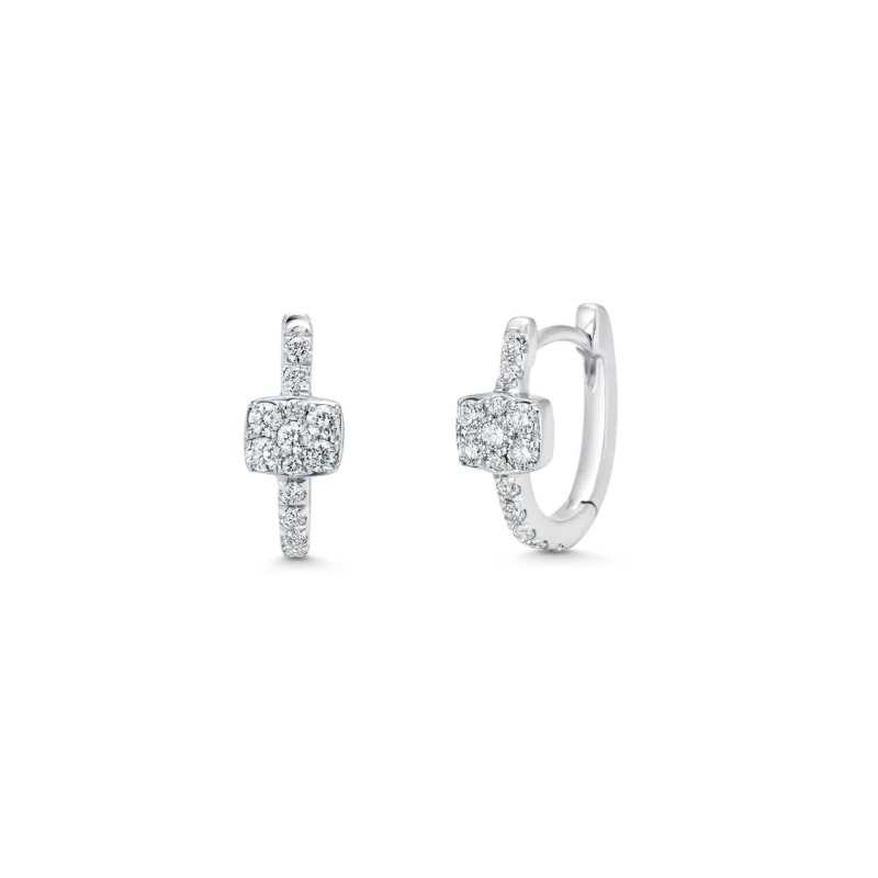 ChooseMe Luxury Gold & Silver Filled Opal Zircon Mini Hoop Earrings