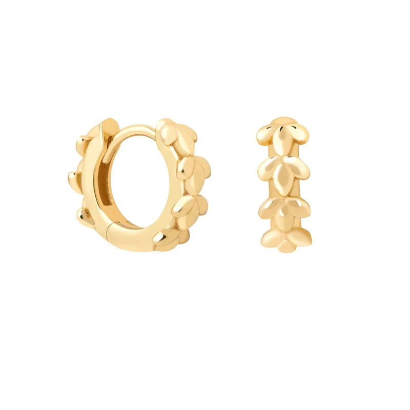 ChooseMe Luxury Gold & Silver Filled Opal Zircon Mini Hoop Earrings