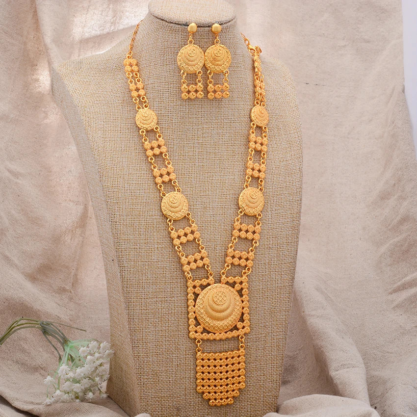 ChooseMe Arabic & Indian Style Gold-Color Bridal Jewelry Set