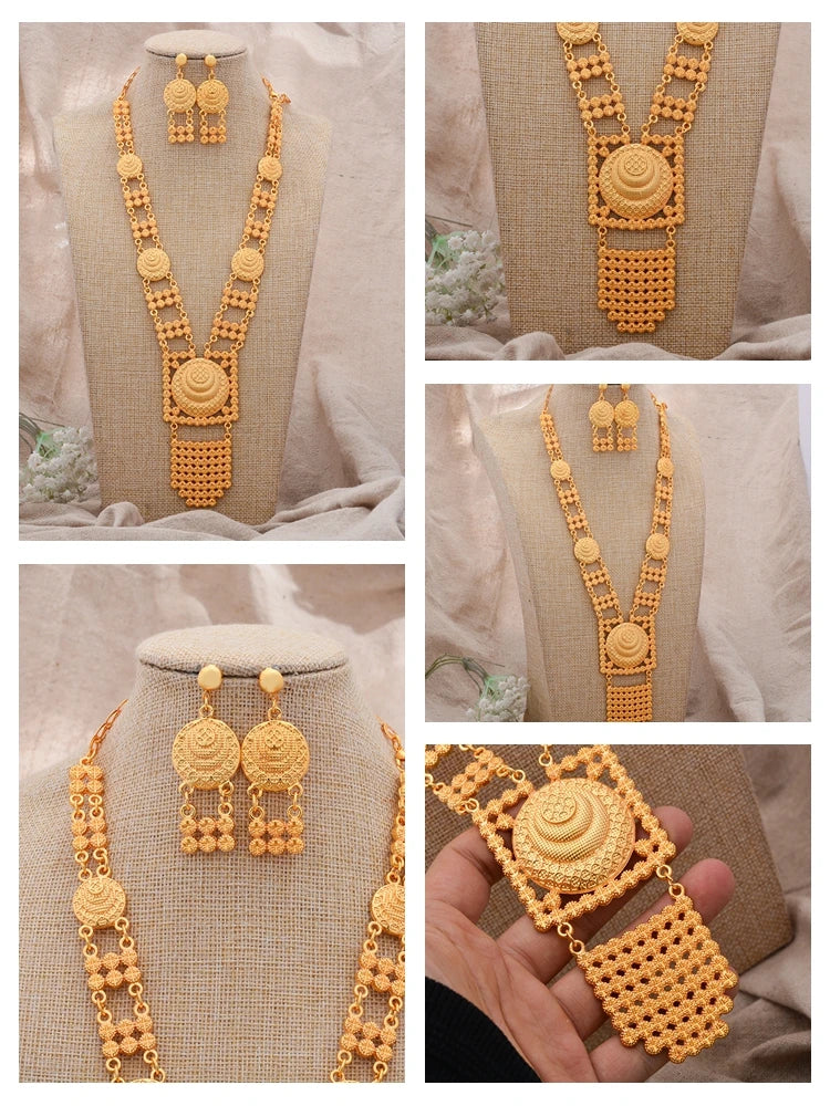 ChooseMe Arabic & Indian Style Gold-Color Bridal Jewelry Set