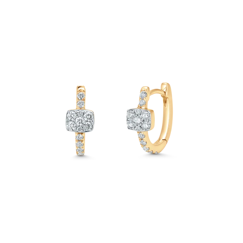 ChooseMe Luxury Gold & Silver Filled Opal Zircon Mini Hoop Earrings