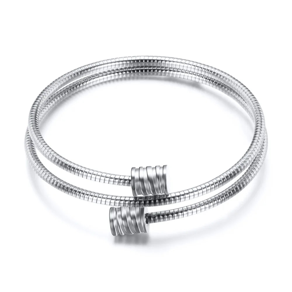 Saint Benedict Medal Cuff Charm Bangles Bracelets Gold/Silver Color Stainless Steel Wire Pulseira Bangle Jewelry for Women