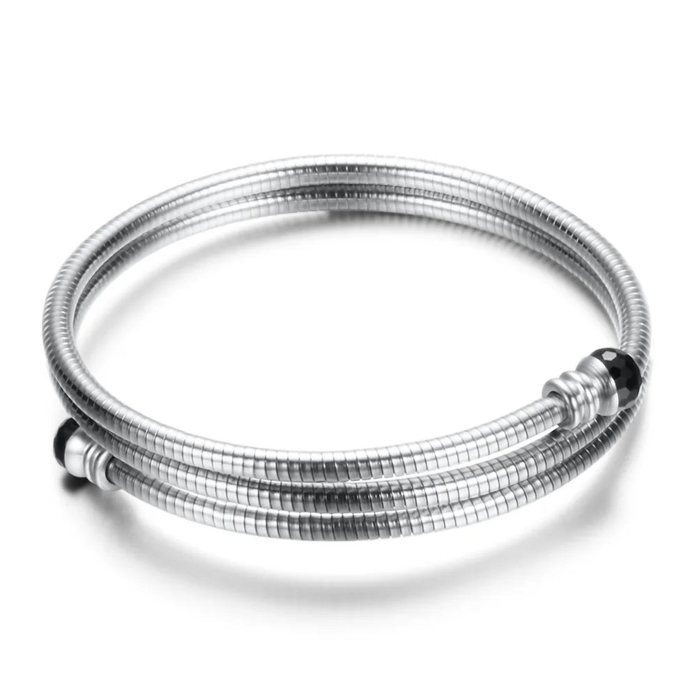 Saint Benedict Medal Cuff Charm Bangles Bracelets Gold/Silver Color Stainless Steel Wire Pulseira Bangle Jewelry for Women