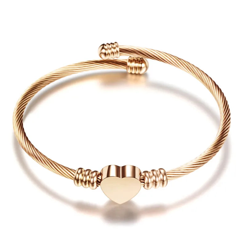 Saint Benedict Medal Cuff Charm Bangles Bracelets Gold/Silver Color Stainless Steel Wire Pulseira Bangle Jewelry for Women