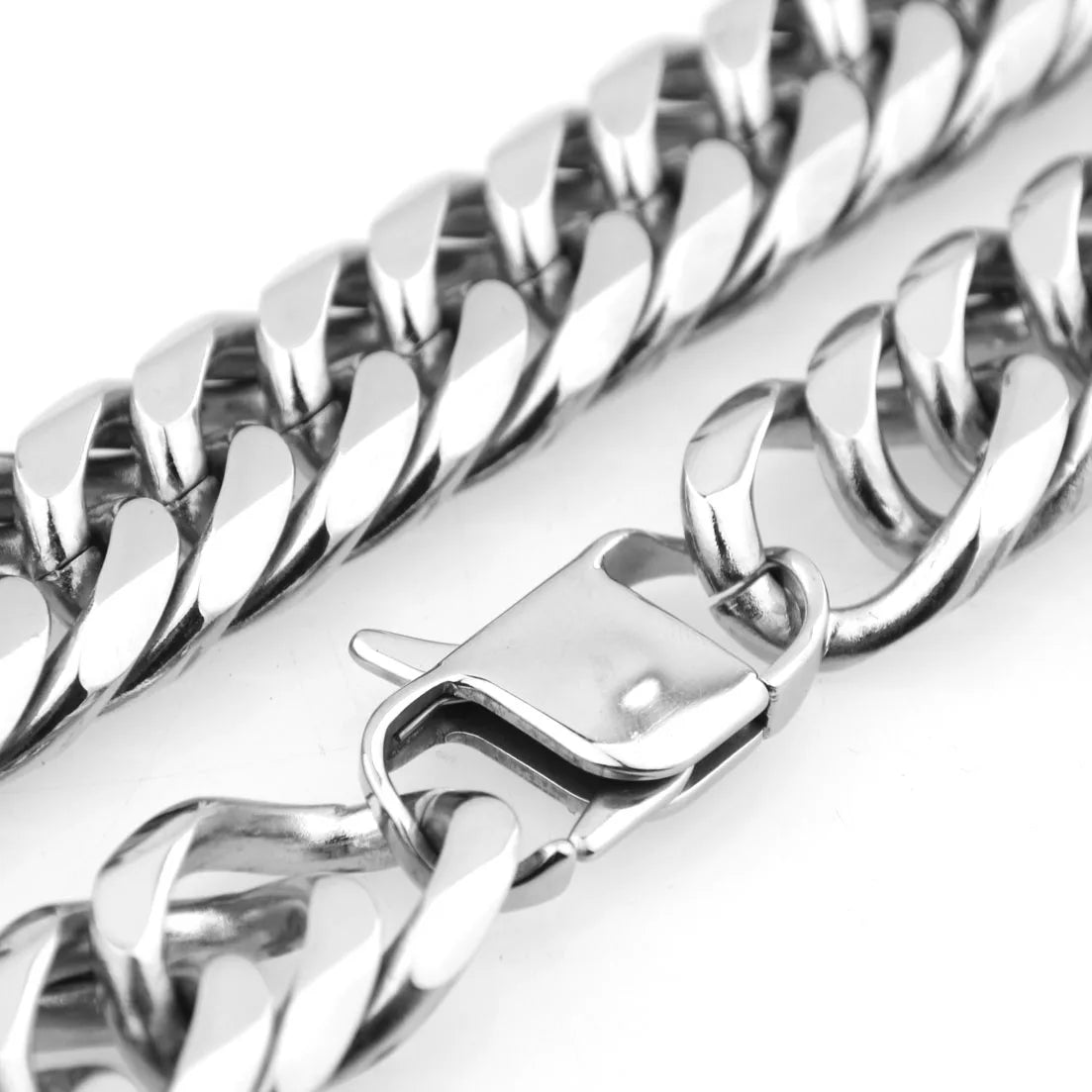 Heavy Polished Stainless Steel Cuban Curb Link Chain