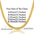 Gold Silver Color Stainless Steel 6mm Snake Chain Bracelets Neckalce For Women Men Fashion Party Wedding Jewelry Sets Gifts
