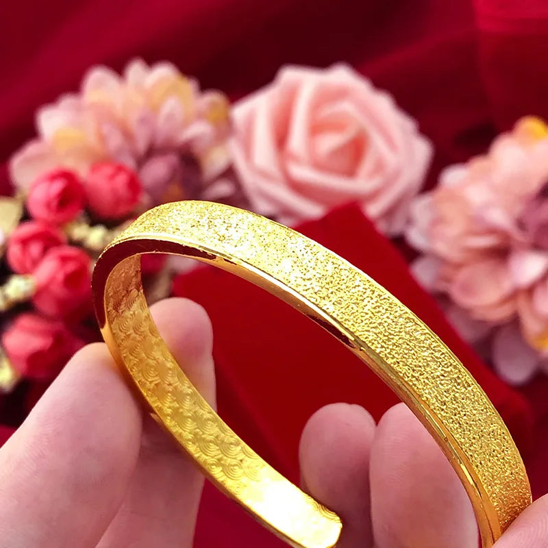 Luxury 14k Gold Original Open Bracelet for Women Bracelet for Party High Quality Not Fade 14 K Gold Jewelry Bangles Bijoux Femme
