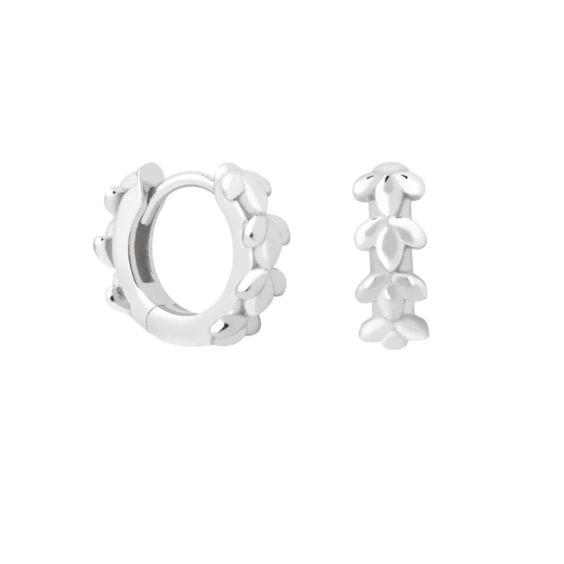 ChooseMe Luxury Gold & Silver Filled Opal Zircon Mini Hoop Earrings