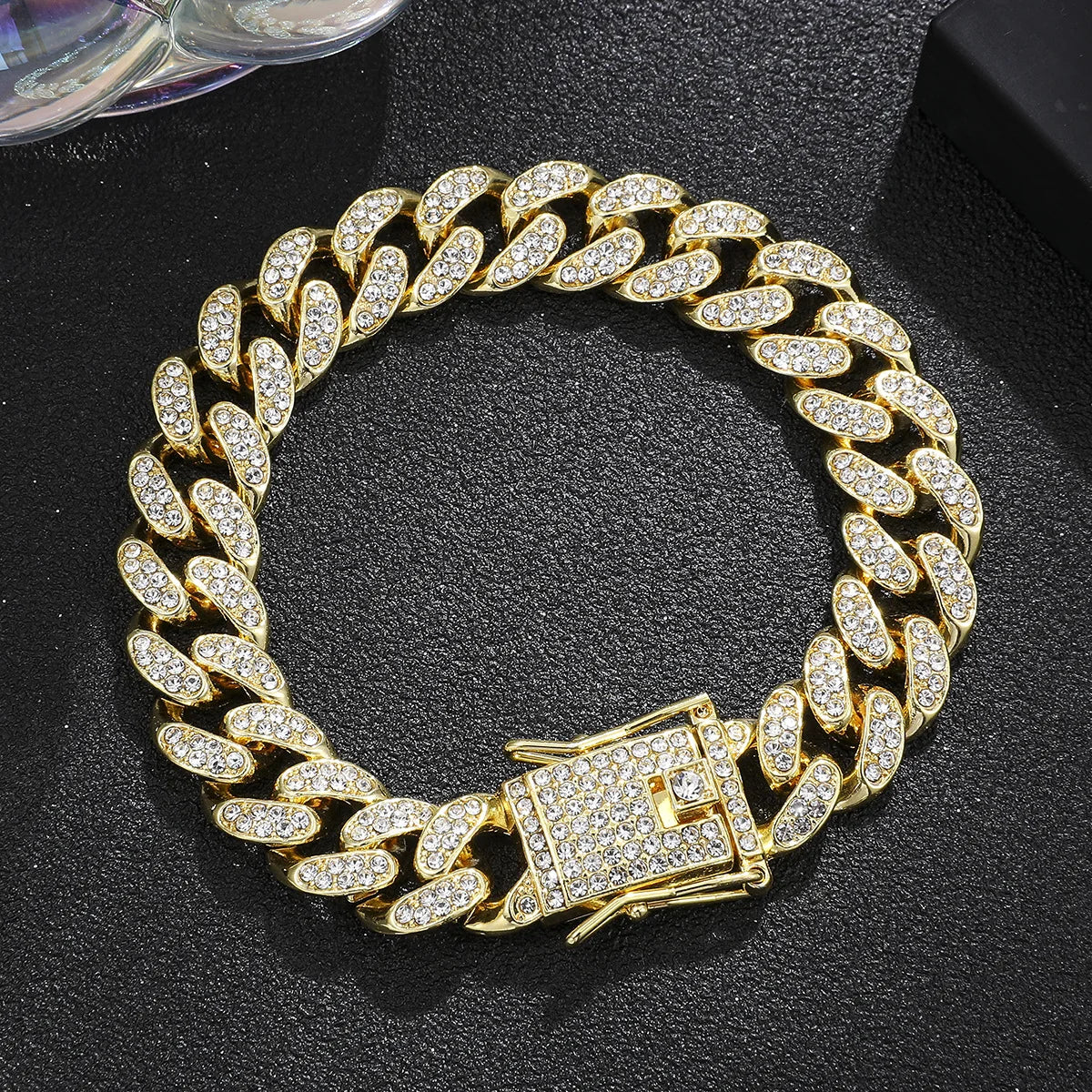 Luxury Iced Out Cuban Link Bling Chain Bracelet
