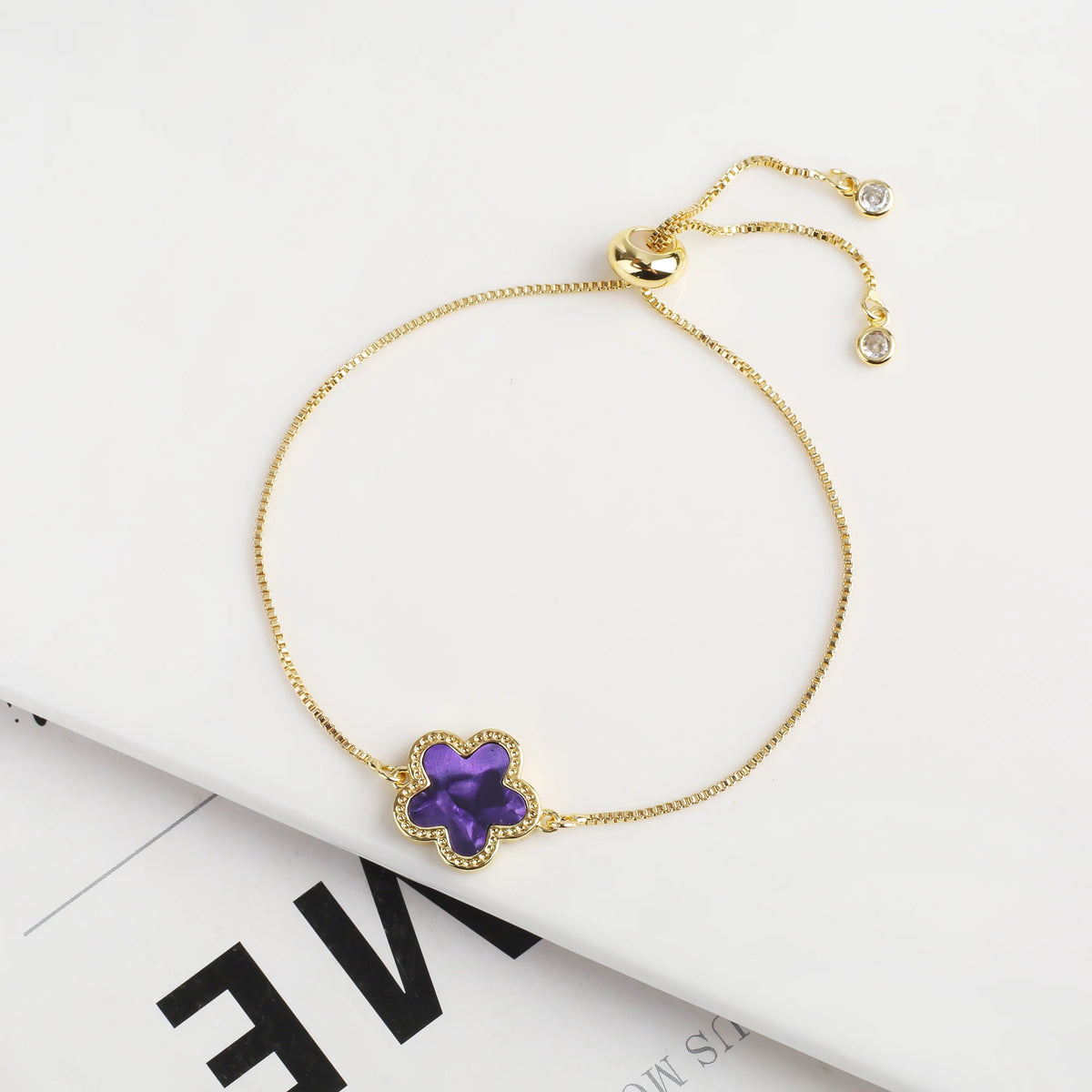 6-Color Plum Blossom Five Point Star Jewelry Set Cute Plant Five Leaf Flower Shell Gift Bracelet Necklace Earrings Woman Clover