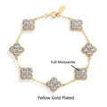 Bracelet MINTYBOX en argent sterling 925 avec moissanite et plaqué or 18 carats