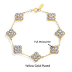 Bracelet MINTYBOX en argent sterling 925 avec moissanite et plaqué or 18 carats