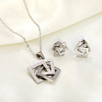 LUXUKISSKIDS Golden Waterproof Jewelry Sets Stainless Steel for Woman Wedding Party Accessorires Fashion Necklace Earrings Set