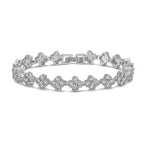 Colorful Lucky Four-Leaf Flower High-End Zircon Bracelet