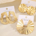 Boucles d'oreilles créatives bohèmes vintage multijoueurs irrégulières, ensemble de 3 pièces