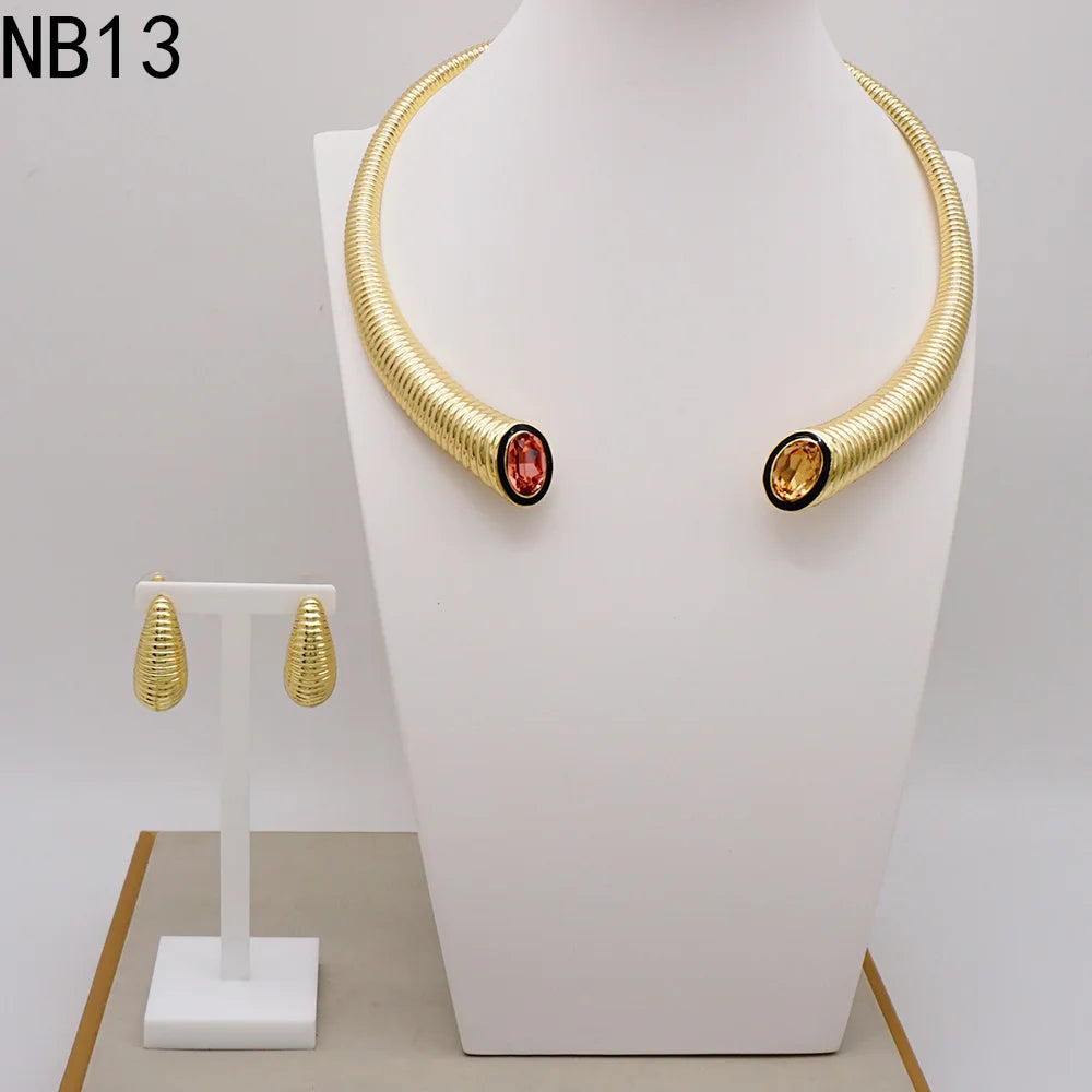 Brazilian Flower Italian Style Jewelry Set