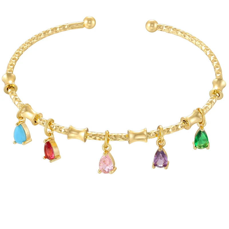 ChooseMe Gold-Color Romantic Round Charm Bracelet VL338