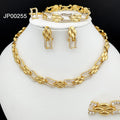 ChooseMe Dubai Gold Cuban Necklace & Earrings Jewelry Set