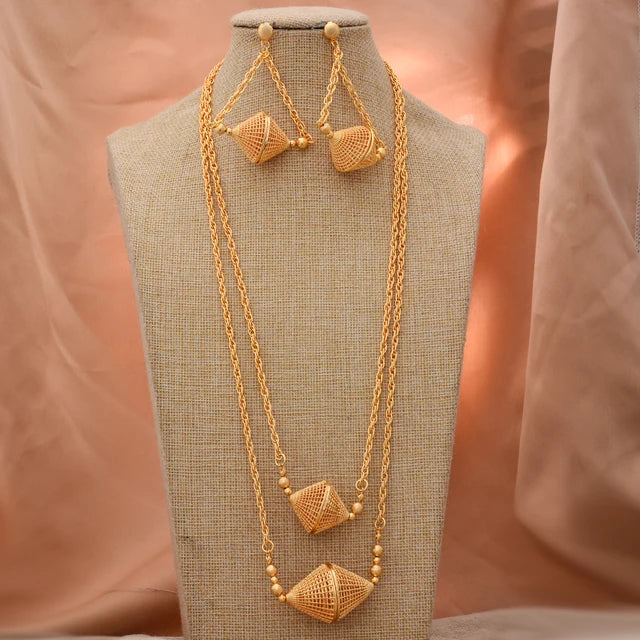 ChooseMe Ethiopian Gold-Color African & Arabian Charm Jewelry Set
