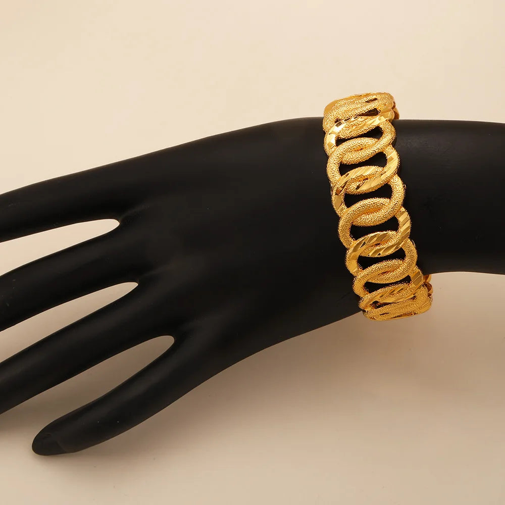 KDE Dubai Luxury Gold Arab Wedding Bracelet
