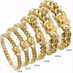 Stainless Steel Curb Cuban Link Chain Bracelet