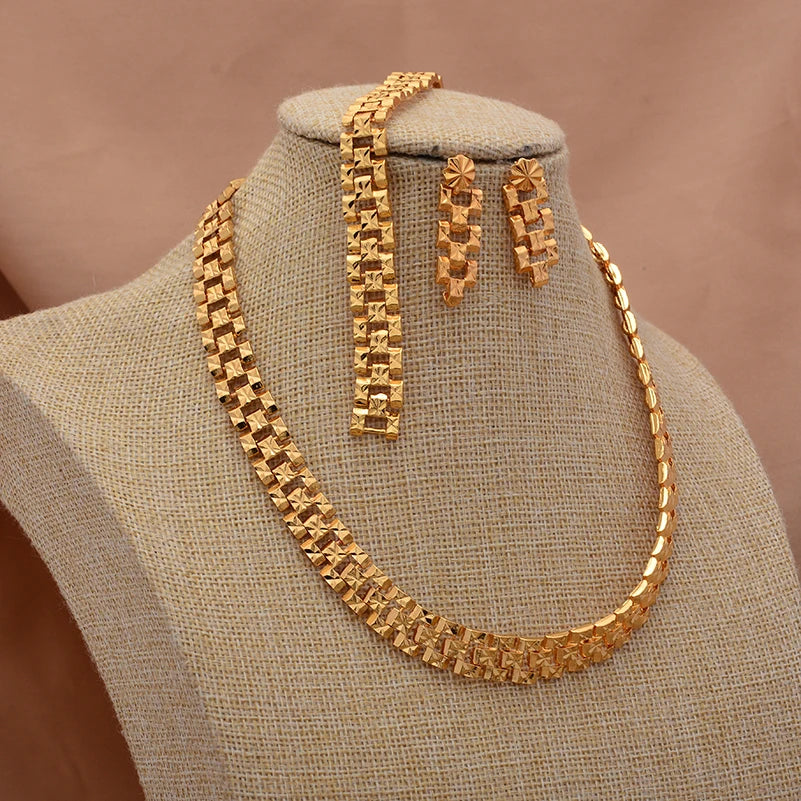 ChooseMe Ethiopian Gold-Color African & Arabian Charm Jewelry Set