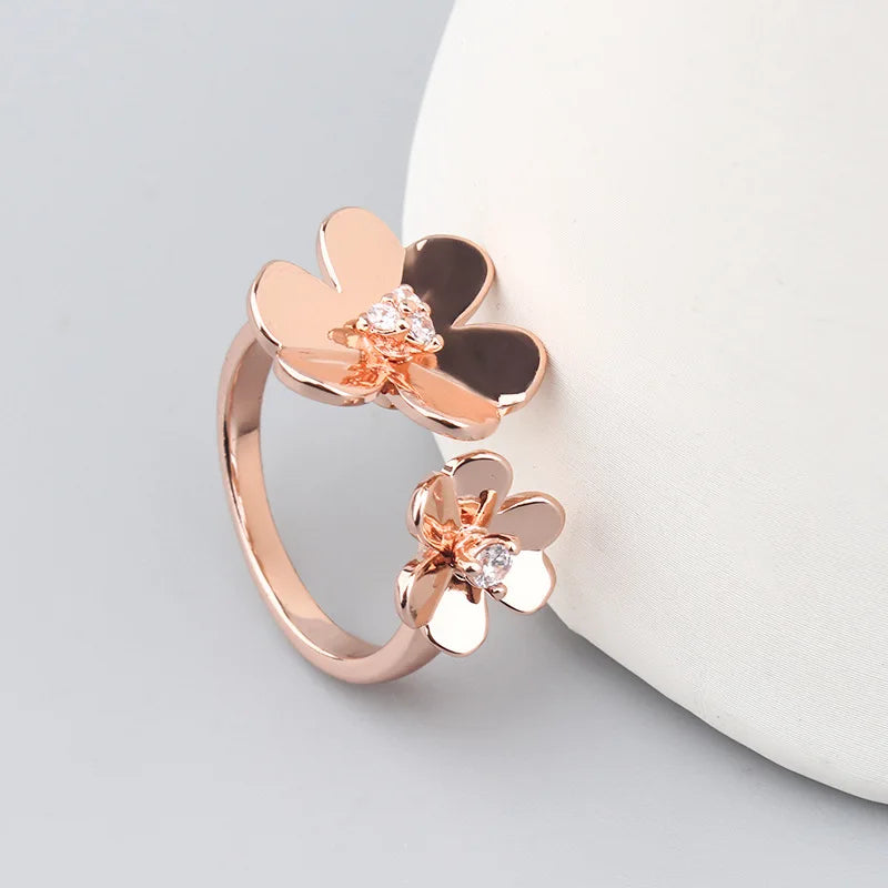 Fashion jewelry Luxury Geometry Cubic Ziron Ring Engagement Bridal Finger Bracelets Jewelry copper Classic Lady Gift