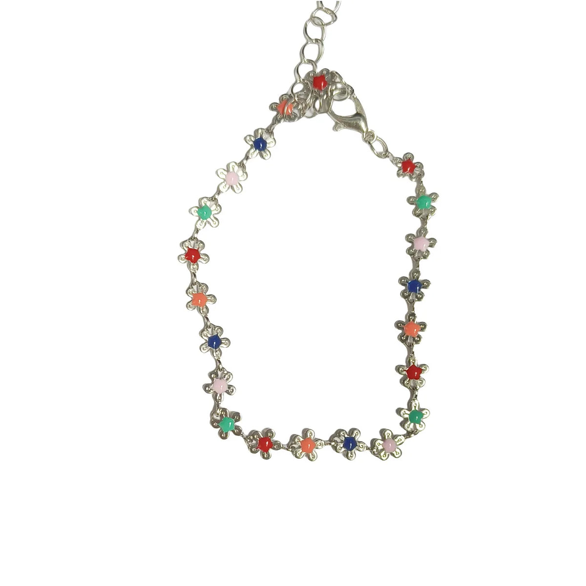 ChooseMe Handmade Sparkling Zircon Flower Alloy Bracelet