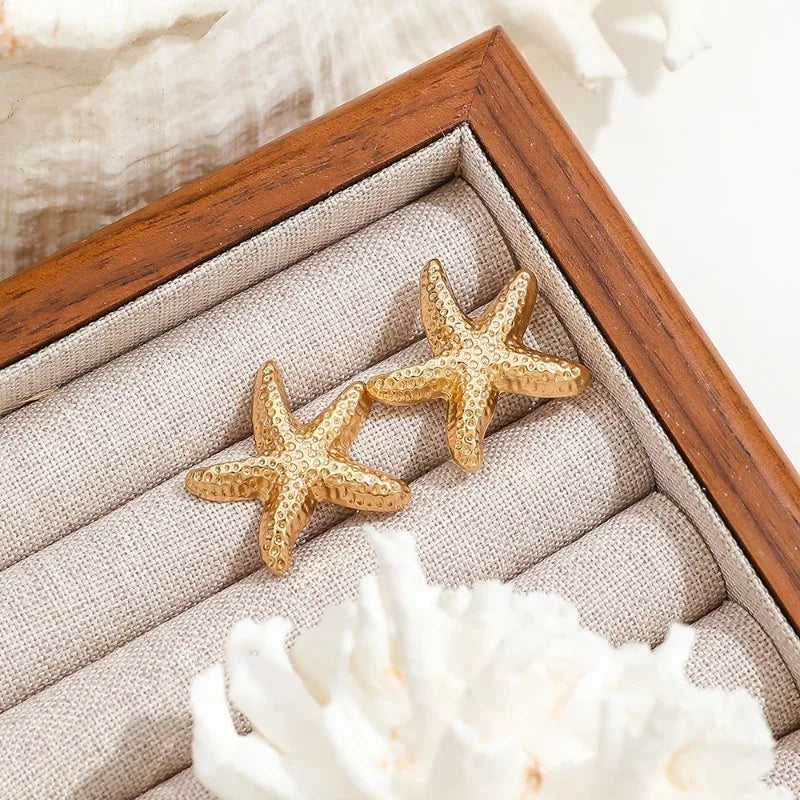 Fashionable Summer Vacation Starfish Earrings for Women, Trendy Beach Parties, Personalized Women's Temperament Jewelry