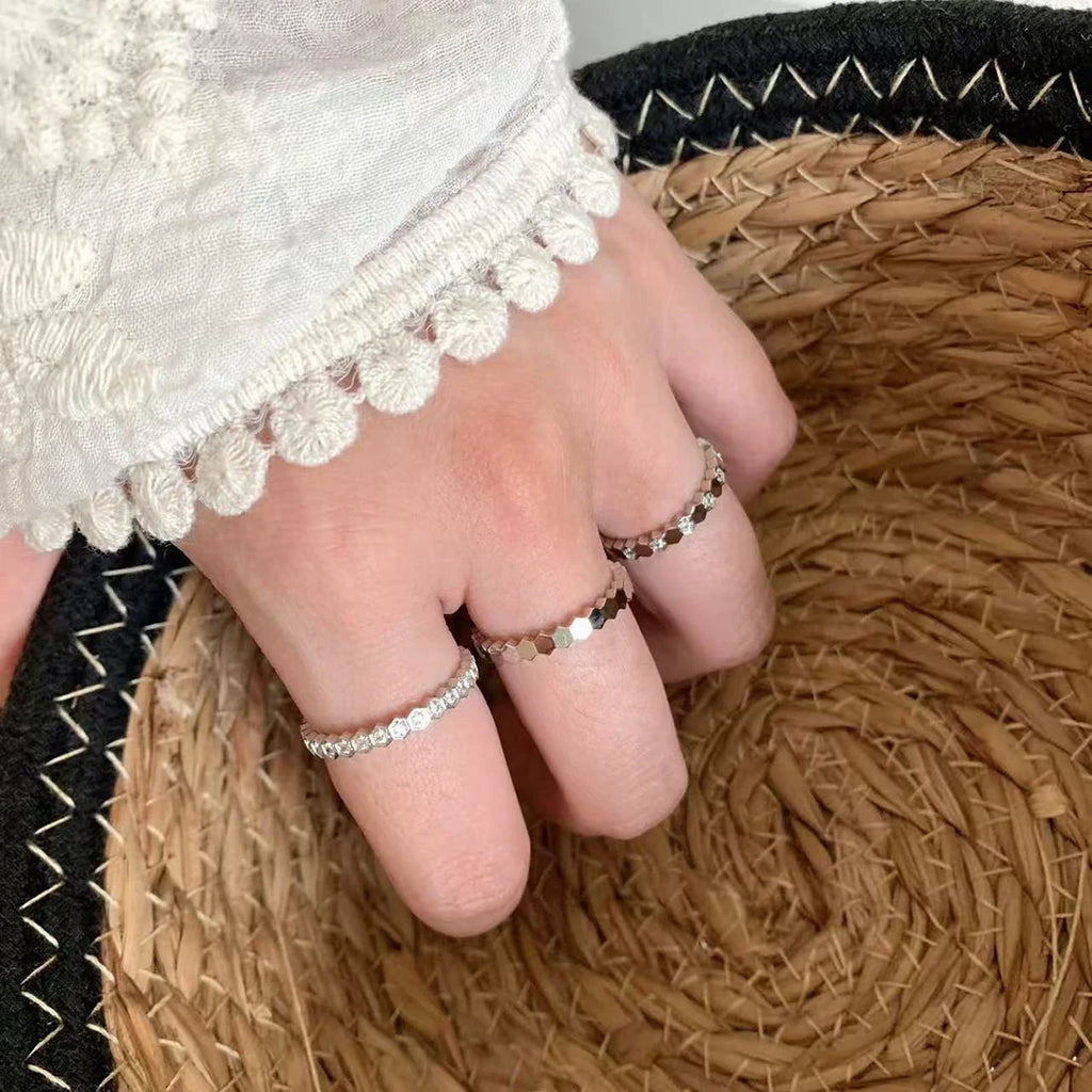 Bague de mariage Choisissez-moi en nid d'abeille plaquée or avec diamants