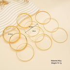 10 Pcs Trendy Multilayer Twisted Bangle Set