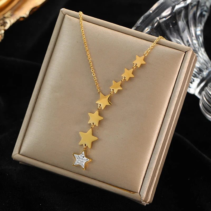 EILIECK 316L Stainless Steel Round Roman Numerals Pendant Necklace For Women Trendy Neck Chain Summer Vacation Jewelry